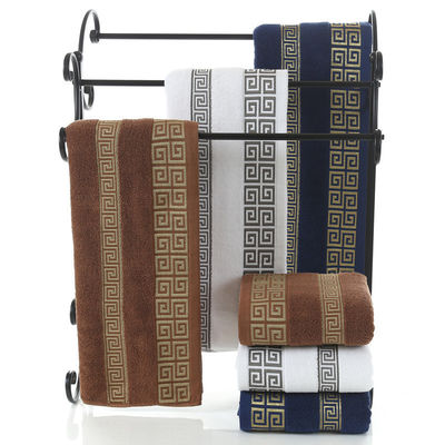 3kg Luxus-Hotel Stickerei Custom Dicke Super Weich Bad Bad 100% Baumwolle Handtuch-Sets