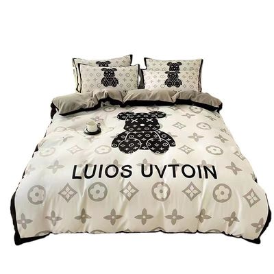 Weißer Bär 100% Polyesterfaser Bettwäsche Set Luxus Gewalttätiger Bär Designer Decke