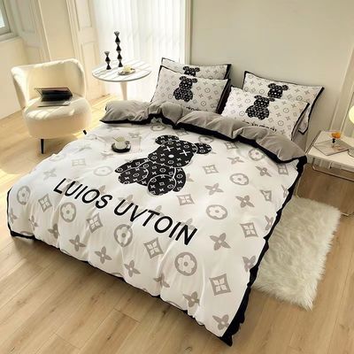 Home Hotel Krankenhaus Schule Druck Designer Weißer Bär 100% IV Polyester Bettwäsche Set