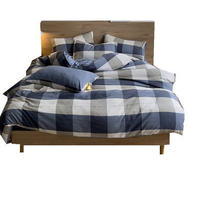 Retro-Stil Schachbrett Linnen Deckel Bettwäsche Set für einen schicken und zeitlosen Look