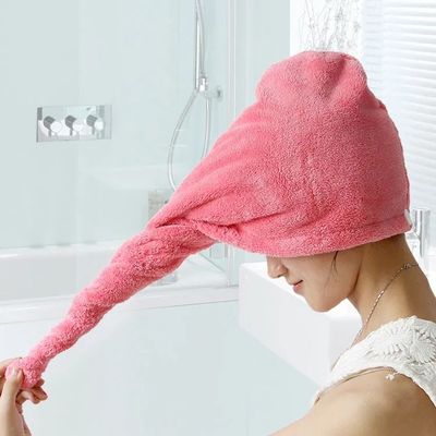 Home Custom Logo Mikrofiber Haartrocknung Handtuch Wrap Turban für schnelles Trocknen