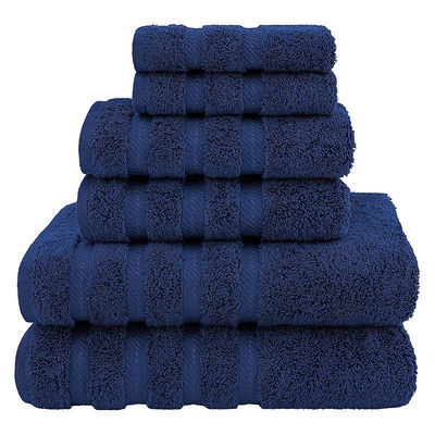 Hochabsorbierendes 6 Stückes 100% Baumwollhandtuch Set Luxus Dobby Border für Bad Dusche