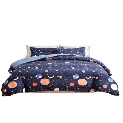 Weiße Blumen Bettwäsche für Kinder Jungen Mädchen Zwillinge 2 PCs Glow in The Dark Duvet Cover