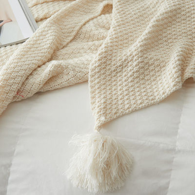Nordic-Style gestrickte Wolldecke für Reisebüro Klimaanlage Sofa Freizeitbedeckung