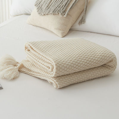 Nordic-Style gestrickte Wolldecke für Reisebüro Klimaanlage Sofa Freizeitbedeckung