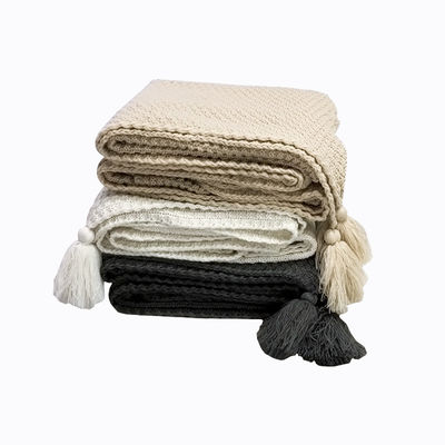 Nordic-Style gestrickte Wolldecke für Reisebüro Klimaanlage Sofa Freizeitbedeckung