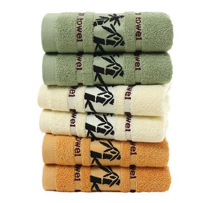 Logo maßgeschneiderte weiche und absorbierende Jacquard Bambusfaser Handtuch für die Haushaltsreinigung