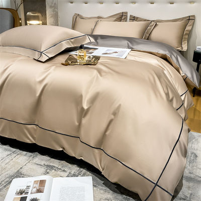 Zuhause 200-Zählung Tencel Stickerei Doppelseitige Eis Seidenblätter und Seiden glatte Nude Quilt Bettwäsche