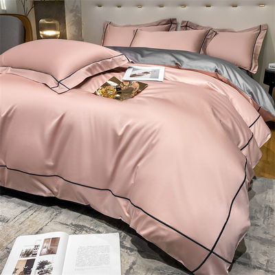 Zuhause 200-Zählung Tencel Stickerei Doppelseitige Eis Seidenblätter und Seiden glatte Nude Quilt Bettwäsche