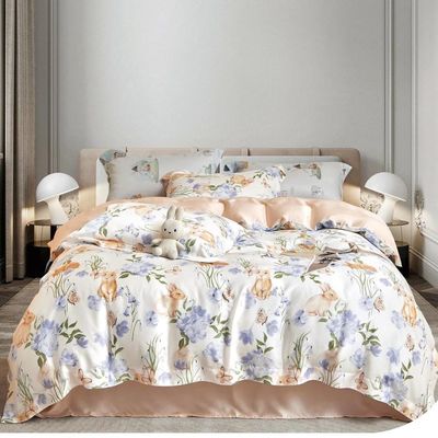Home Anpassen Drucken Königin King Größe Baumwolle Bettwäsche Sets mit Pflanzen Blumen und Pflanzen