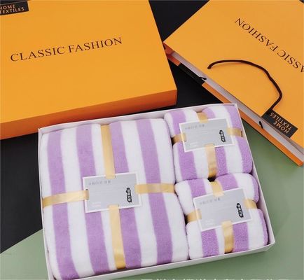Verdicktes Gewirk aus Plüsch 3 in 1 Handtuch für Erwachsene Designer Mikrofiber