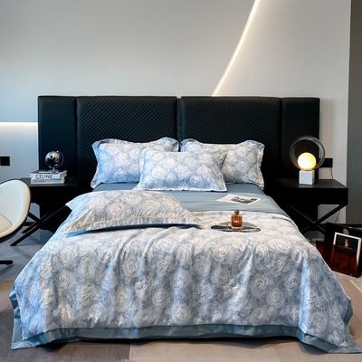 Nationale Normen Farbfestigkeit Eisklasse Seiden Bettwäsche Set Bettdeckel für 2,0m Bett