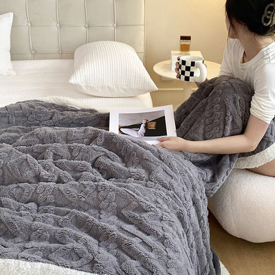 Multifunktionale Umkehrbare Fleece Decke 180*200cm 2,5kg Schlafzimmer Notwendig