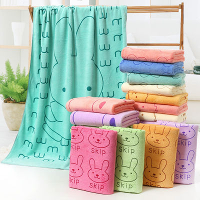 Strandhandtücher mit absorbierendem Polyesterstoff und süßem Kaninchendesign