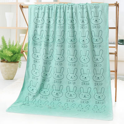 Strandhandtücher mit absorbierendem Polyesterstoff und süßem Kaninchendesign