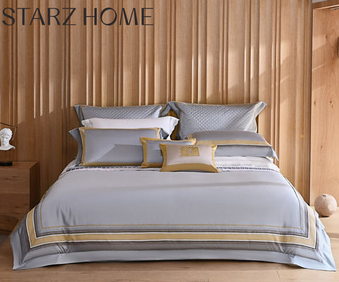 High Count Pima Baumwolle Jacquard Patchwork Bettwäsche Sets im modernen Luxus Design Stil