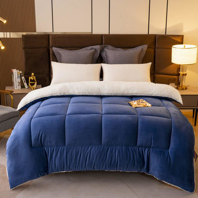 Oeko-Tex Zertifizierte Lichtspinke Solid Comforter Set für Teenager Zwillingsbett gestricktes Design
