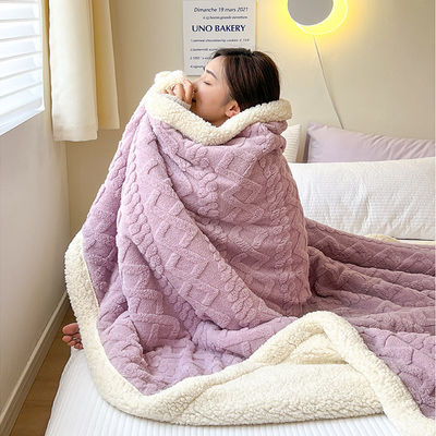 Decken Massivfarbe Super weiche dicke Flannel Sherpa Fleece Decken für Ihren Kunden