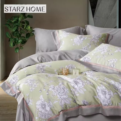 Luxus-Haus-Textilien Blumen-Druck 100% Baumwolle Bettwäsche Set mit in Plain Style