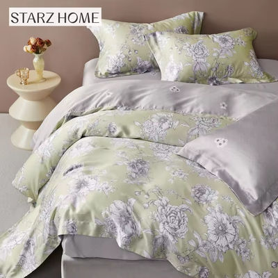 Luxus-Haus-Textilien Blumen-Druck 100% Baumwolle Bettwäsche Set mit in Plain Style