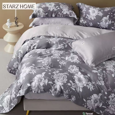 Luxus-Haus-Textilien Blumen-Druck 100% Baumwolle Bettwäsche Set mit in Plain Style