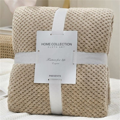 Geschenk 3pcs Menge Recycling Polyester Ananas Check Flannel Decke mit Verdickung