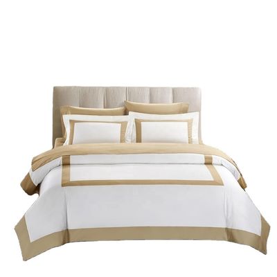 Star Hotel Plain White Luxury Comforter Quilt Cover Bettwäsche Sets aus Baumwollstoff