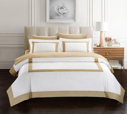 Star Hotel Plain White Luxury Comforter Quilt Cover Bettwäsche Sets aus Baumwollstoff