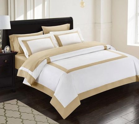 Star Hotel Plain White Luxury Comforter Quilt Cover Bettwäsche Sets aus Baumwollstoff