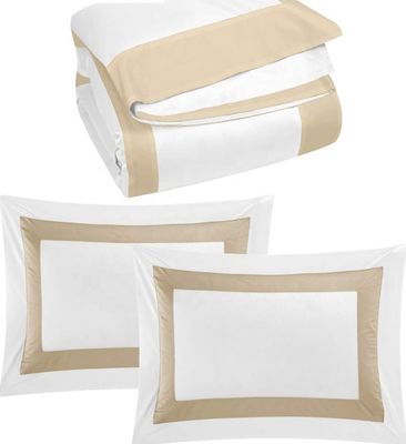 Star Hotel Plain White Luxury Comforter Quilt Cover Bettwäsche Sets aus Baumwollstoff