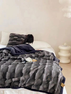 Herbst-Winter-Kartons 100% Polyester warme Stoff Wurfdecke für die ganze Jahreszeit angepasst
