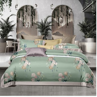 Customized Farbe 4 Stück Luxus Polyester Flachgewebe Weiches Hotel Design Bettwäsche Set für King-Bett