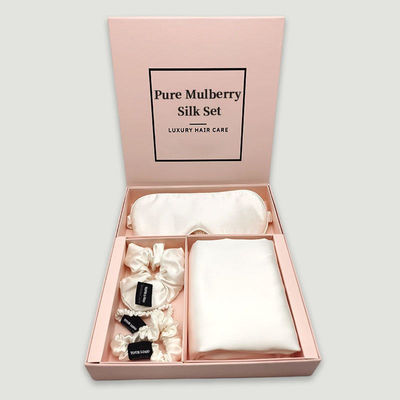 Schlafschutz für Frauen 100% Mulberry Silk Eye Mask Kissenhülle und Scrunchie