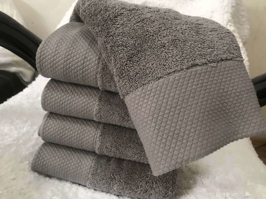 Weiches Absorptionskaffee Verdicktes Haushaltszeug Baby Baumwolle Große Handtuch 70*140cm Rechteck Grau Hotel Badehandtuch
