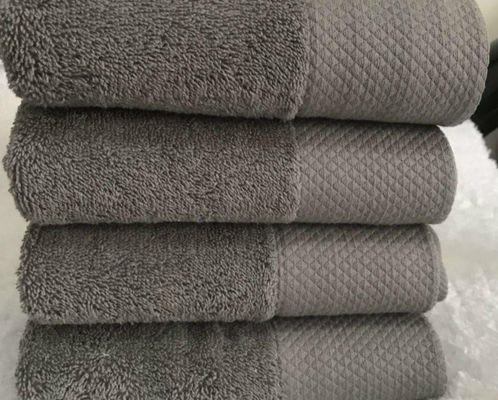 Weiches Absorptionskaffee Verdicktes Haushaltszeug Baby Baumwolle Große Handtuch 70*140cm Rechteck Grau Hotel Badehandtuch