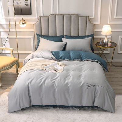 Customized 60er Jahre Long Staple Baumwolle Weich Luxus Decke Cover Set Komfortable Sets Bettwäsche