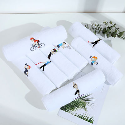 All-Age-Gruppe Hypoallergene Sporthandtücher aus reiner Baumwolle für Fitnesslauf 35 * 110cm