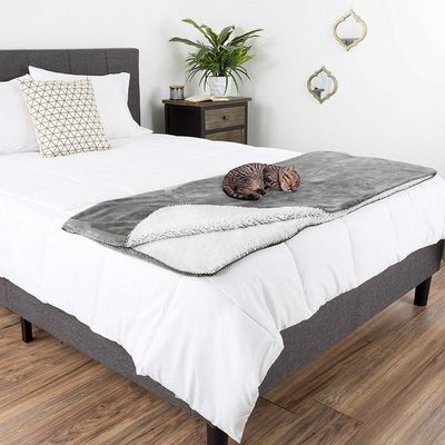 Populär Gewirkt 100% Polyester Französisch Fleece Sherpa Haustierdecke für Sofa Katzenhütte