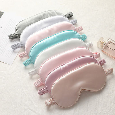 Einstellbare Schlaf-Augenmaske Custom Logo Satin Seiden-Augenschatten für normale Haut Reisen