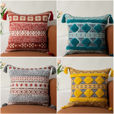 Bohemian Pattern Tassel Kissen Deckel für dekorative Kissenhülle