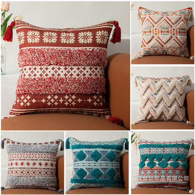 Bohemian Pattern Tassel Kissen Deckel für dekorative Kissenhülle