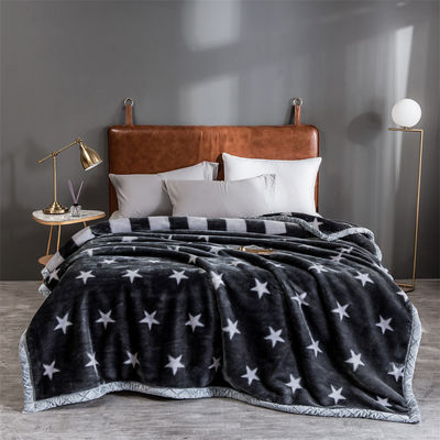 Jacquard Gewebe Korallenfleece Raschel Decke für den Winter Verdickter Plüssig Schlafengehäuse