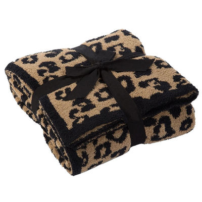 Baumwoll Custom Decke Muster Druck Leopard Druck Gemütliche Hand Fühlen Weich werfen Decke