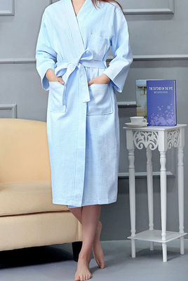 Persönliche Druckdesigns Hotel Pure Cotton Waffle Badekleid für Frühling und Herbst