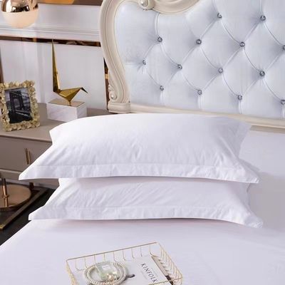 Hotel-Bettwäsche-Kollektion mit luxuriösem weißen Baumwoll-Satin-Kissenkoffer