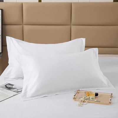 Hotel-Bettwäsche-Kollektion mit luxuriösem weißen Baumwoll-Satin-Kissenkoffer