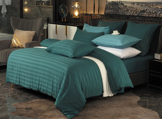 Multifunktionales 100% Polyester Satin-Streifen-Bettwäsche für Zuhause oder Hotel