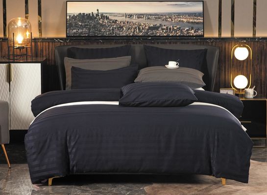 Multifunktionales 100% Polyester Satin-Streifen-Bettwäsche für Zuhause oder Hotel