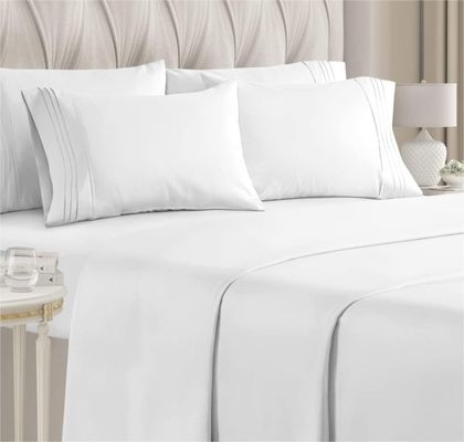 400TC Baumwolle Polyester Hotel Bettwäsche Set für Hochzeit Vierteils-Kit Anforderungen