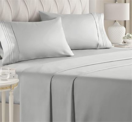400TC Baumwolle Polyester Hotel Bettwäsche Set für Hochzeit Vierteils-Kit Anforderungen
